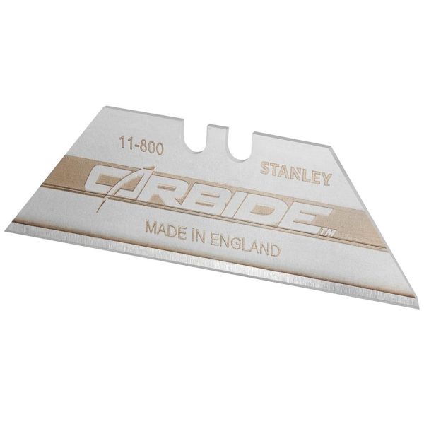 Лезо трапецієподібне Stanley "Carbide", 19мм, товщина 0.6мм, довжина 62мм, 5шт