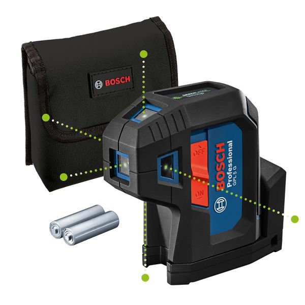 Нівелір лазерний Bosch Professional GPL 5G до 30м ±0.35мм/м зелений промінь чохол 0.35кг