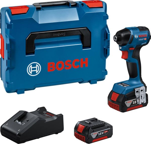 Гвинтоверт ударний акумуляторний Bosch Professional GDR 18V-220 C 18В 2х5А·год 215Нм 0-3400об/хв 1кг Bluetooth