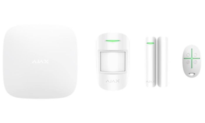 Комплект охоронної сигналізації Ajax StarterKit 2, hub2, motionprotect, doorprotect, spacecontrol, jeweller, бездротовий, білий