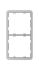 Рамка для вимикача на 2 секції Ajax Frame 2 seats for LightSwitch Vertical