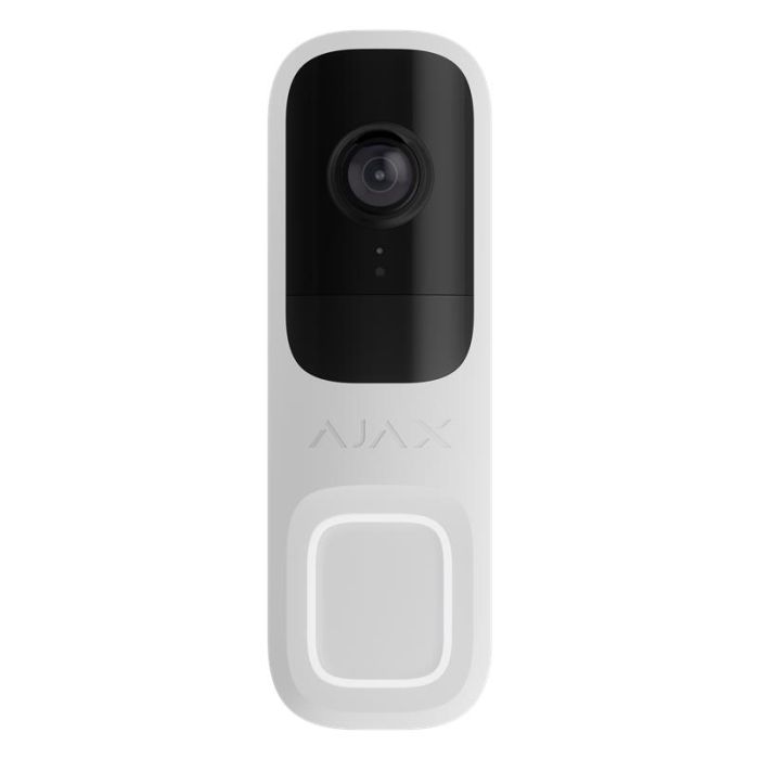 Відеодзвінок Ajax Doorbell, універсальне встановлення, 4 мп, 155° вертикальний 90° горизонтальний, іч 6м, дальнісь виявлення руху 4м, штучний інтелект, wi-fi, б