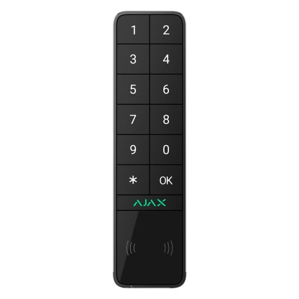Бездротова зовнішня клавіатура Ajax KeyPad Outdoor Jeweller, чорна