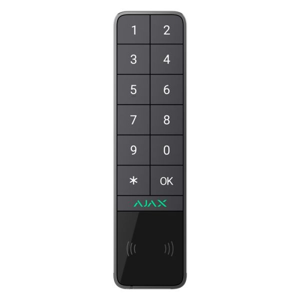 Бездротова зовнішня клавіатура Ajax KeyPad Outdoor Jeweller, графіт