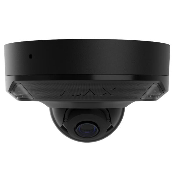 IP-Камера дротова Ajax DomeCam Mini HL black, 5мп, 2.8мм, гібридне підсвічування IR 15м, білий Led 15м, Poe, True WDR, IP 65, ІЧ 15м, аудіо, кут огляду 100° до