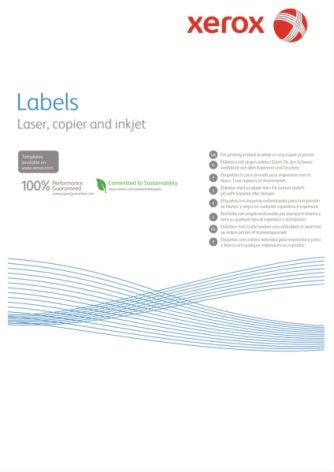 Наклейка Xerox Mono Laser 65UP (закруглені кути) 38.1x21.2mm 100арк.