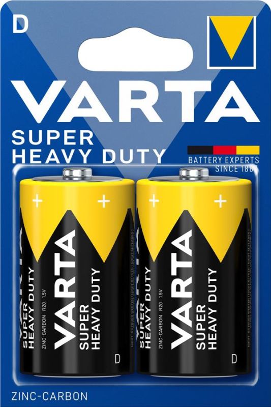 Батарейка Varta Super Heavy Duty  вугільно-цинкова D BLI 2 блістер, 2 шт