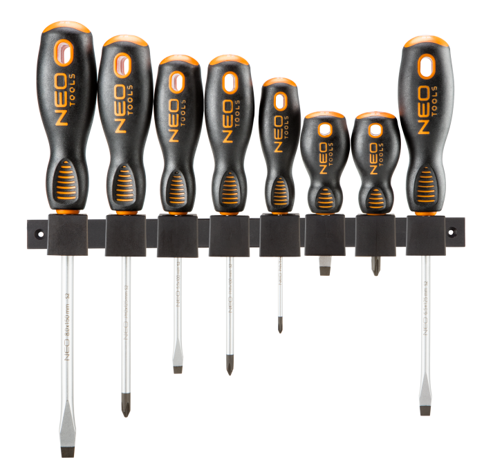 Викрутки Neo Tools SL,PH, сталь S2, набір 8шт