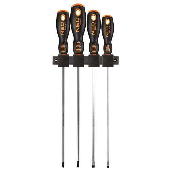 Викрутки Neo Tools SL,PH, 250мм, сталь S2, набір 4шт