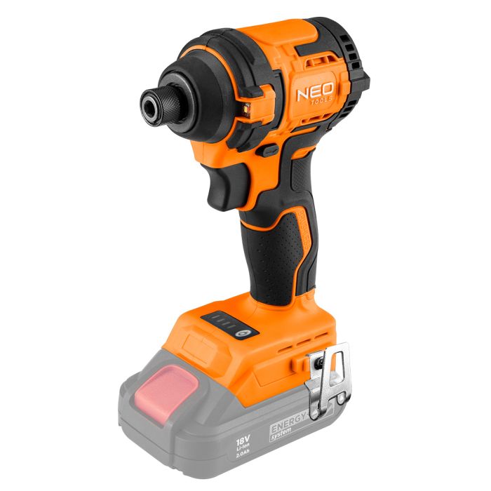 Гайковерт ударний Neo Tools Energy+ 18В 300Нм 3600об/хв 1/4" 4 швидкості 0.85кг без АКБ та ЗП