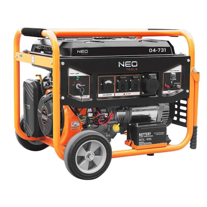 Генератор бензиновий Neo Tools 230В, 6/6.5кВт, електростартер, 85кг