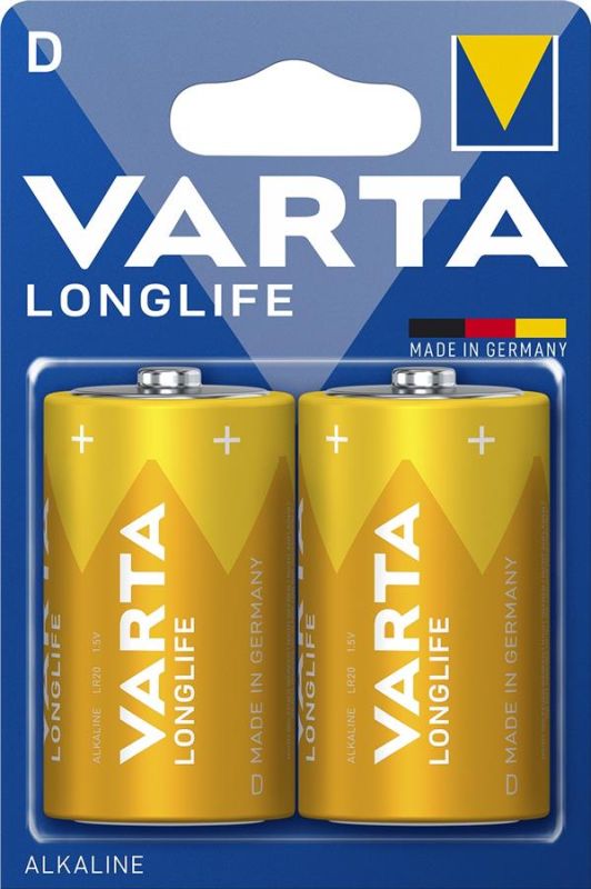 Батарейка Varta Longlife лужна D(LR20)  блістер, 2 шт