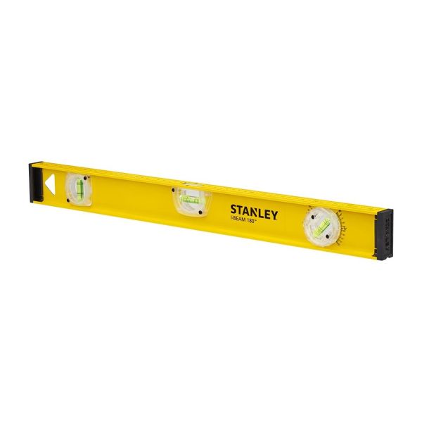Рівень Stanley PRO 180, алюмінієвий, 60см, 3 капсули (1 поворотна на 180°)