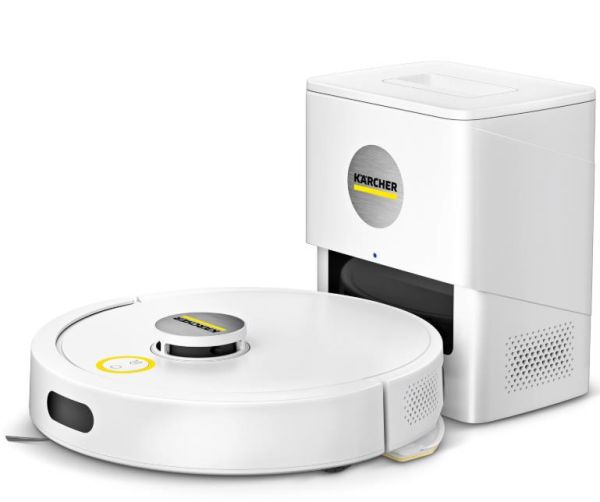 Робот-пилосос karcher RVC 3 Comfort, h=0.97см, вологе прибирання, конт пил -0.24л, вода -0.28л, автон. робота до 130хв, Bluetooth зарядна станція , білий