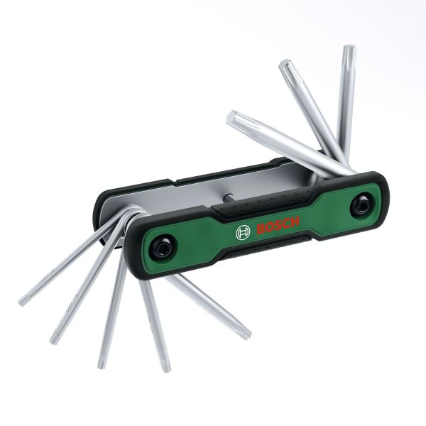 Ключі шестигранні Bosch Torx 8 в 1 складаються в корпус, набір 8шт
