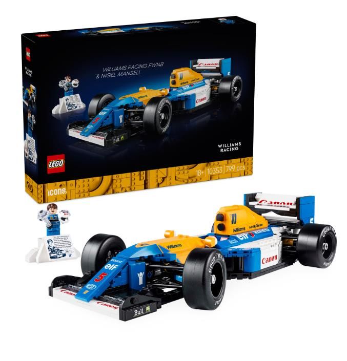Конструктор LEGO Icons Williams Racing FW14B і Найджел Менселл