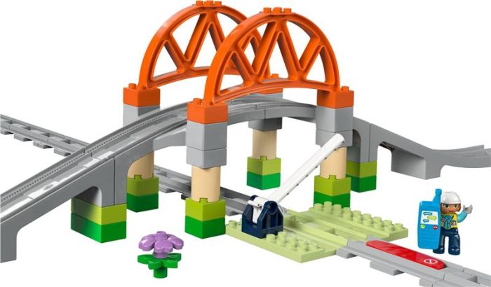 Конструктор LEGO DUPLO Town Додатковий набір. Залізничний міст і колії