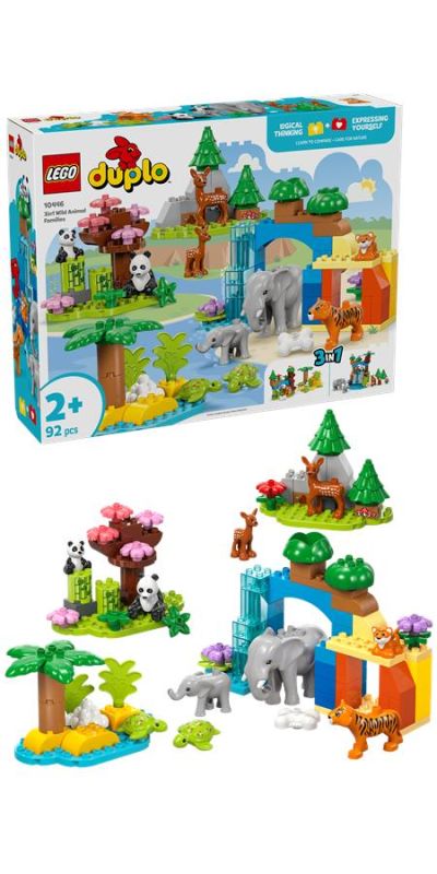 Конструктор LEGO DUPLO Town Сімейства диких тварин 3-в-1