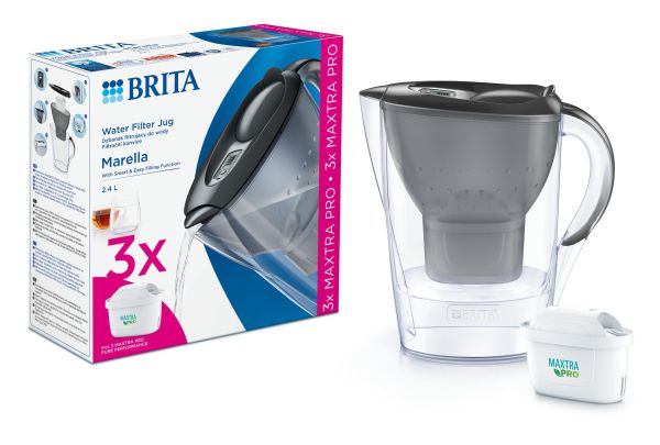 Фільтр-глечик Brita Marella Memo MXPro 2.4л (1.4л очищеної води) + 3 картриджа графіт