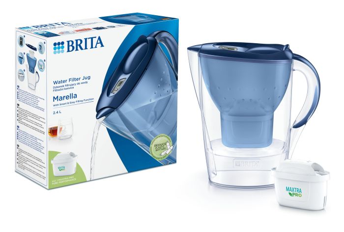 Фільтр-глечик Brita Marella Memo MXPro 2.4л (1.4л очищеної води) з картриджем синій