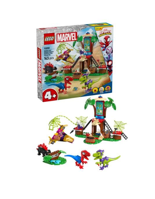 Конструктор LEGO Spidey Битва Павука та раптора Гоббі у штаб-будинку на дереві