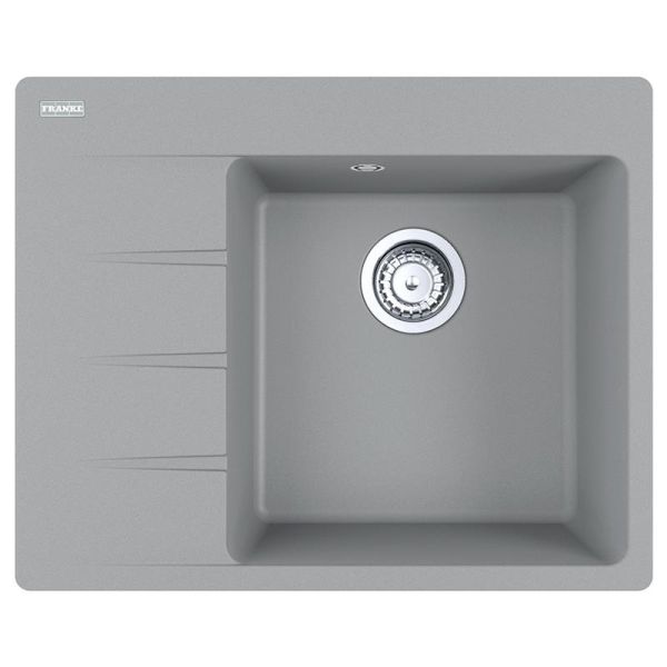 Мийка кухонна Franke Centro, фраграніт, прямокутник, з крилом, 620х500х200мм, чаша - 1, накладна, CNG 611-62 TL , сірий камінь