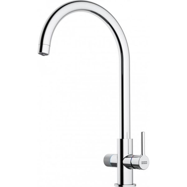 Змішувач для кухні Franke Lina J Clear Water 2.0, довж.виливу - 216 мм, поворотний, 1+1 фільтр, хром