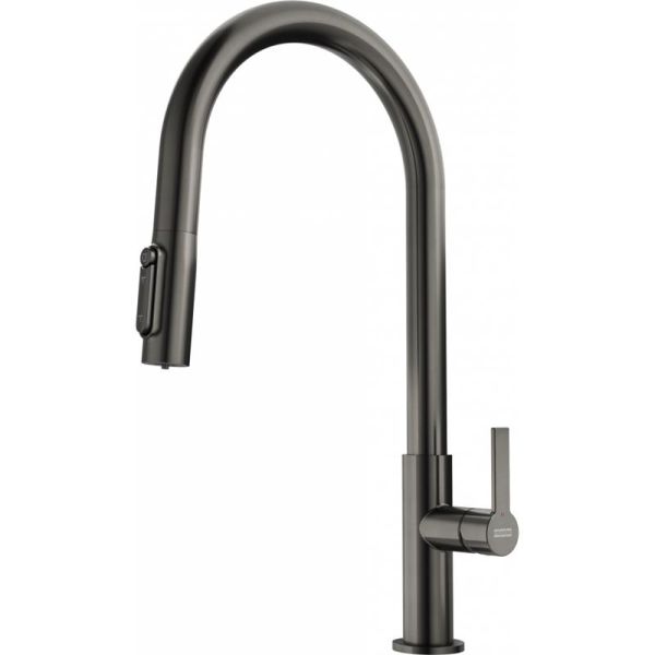 Змішувач для кухні Franke Maris Slim J Clear Water, довж.виливу - 221 мм, поворотний, 1+1 фільтр, латунь