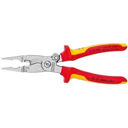 Кліщі багатофункціональні KNIPEX, діелектричні, для робіт під напругою 10000В, 200мм