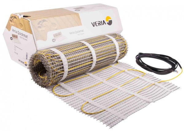 Мат нагрівальний Veria Quickmat 150 двожильний для систем опалення 1м кв, 0.5х2м 150Вт 230В