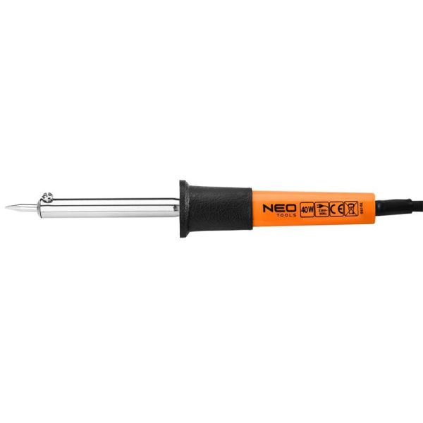 Паяльник електричний Neo Tools 40Вт 450°C нікельована мідь