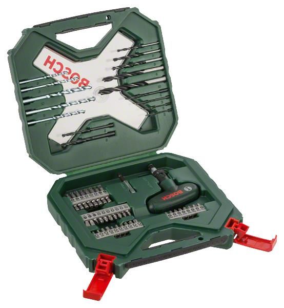 Набір свердл і насадок Bosch Professional X-LINE-54 з реверсивною викруткою, набір 54шт