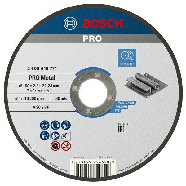 Диск відрізний Bosch Professional для металу 150x2.5x22.2мм