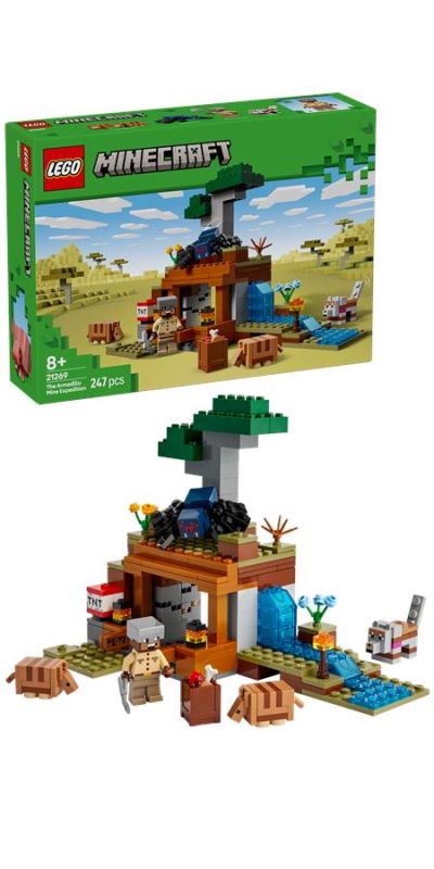 Конструктор LEGO Minecraft Шахтна експедиція «Броненосець»