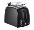 Тостер Russell Hobbs Textures 850Вт, пластик, чорний