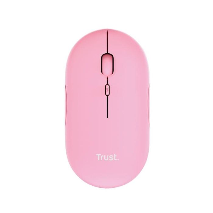 Миша Trust Puck Rechargeable,  Ultra-Thin,  BT/WL,  Silent, рожевий