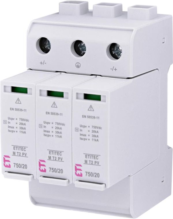 Обмежувач перенапруги ETI, ETITEC M T2 PV 1500/20 Y (для PV систем)