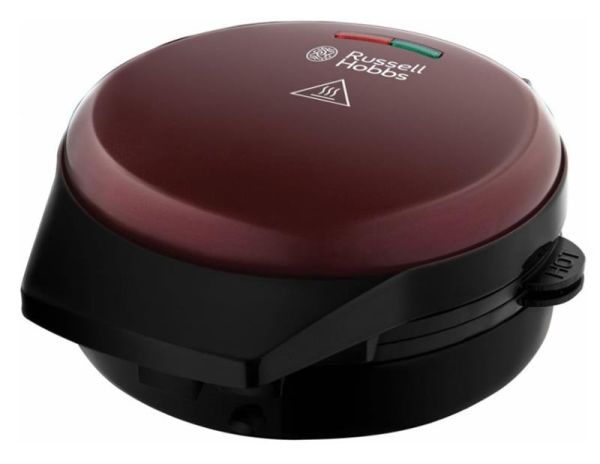 Мультимейкер Russell Hobbs Fiesta 950Вт, алюміній, 3 пластини, корпус-нержав.сталь/пластик, бордо