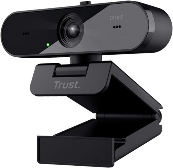 Вебкамера Trust Taxon ECO, 2K QHD, 30 fps, auto focus, OEM BOX, чорний