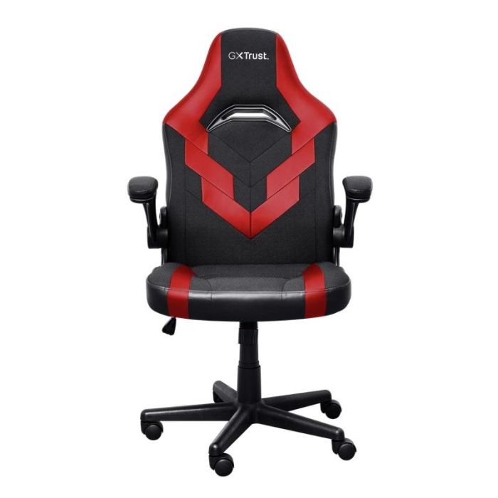 Крісло Trust GXT703R Riye, ПУ шкіра, Foldable Armrests, червоний