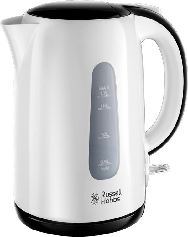 Електрочайник Russell Hobbs My Breakfast 1.7л, пластик, біло-чорний