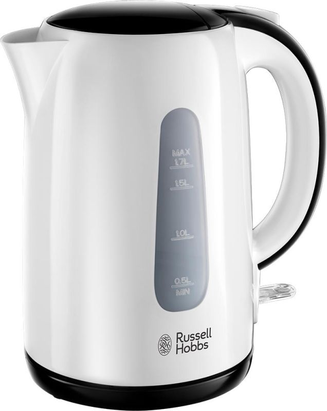 Електрочайник Russell Hobbs My Breakfast 1.7л, пластик, біло-чорний