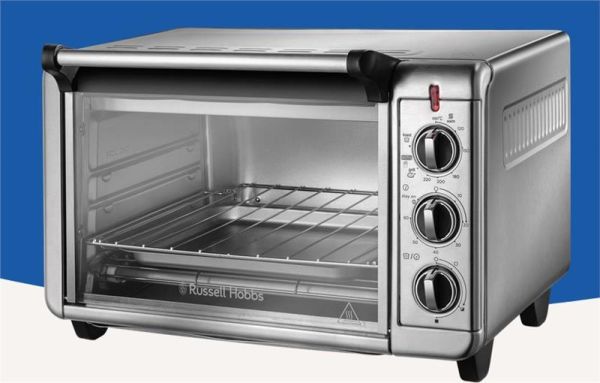 Піч електрична Russell Hobbs Air Fry Mini Oven, 12.6л, 1500Вт, механіч., гриль, конвенція, сіра