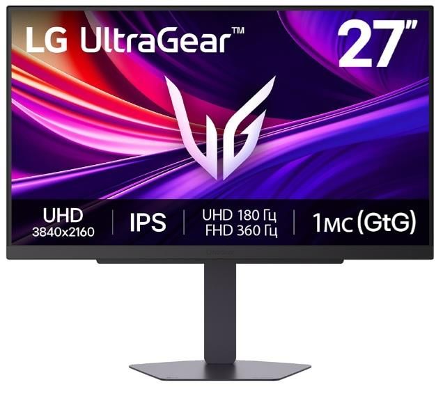 Монітор LG 27" 27G810A-B 2xHDMI, DP, USB, Audio, IPS, 3840x2160, 180/360Hz, 1ms, DCI-P3 95%, G-SYNC, FreeSync, Pivot, HDR400