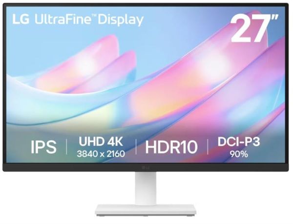 Монітор LG 27" 27US500-W 2xHDMI, DP, Audio, IPS, 3840x2160, DCI-P3 90%, HDR10, білий