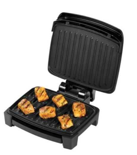 Гриль George Foreman прижимний  Immersa Small, 1100Вт, темп. режимів-1, з`ємні пластини, метал, пластик, чорний