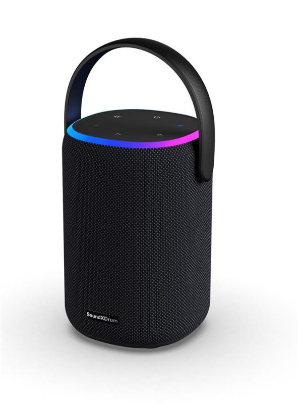 Портативна акустична система 2E SoundXDrum 50Вт, BT 5.3, TWS, RGB, PowerBank, IPX7, Чорний