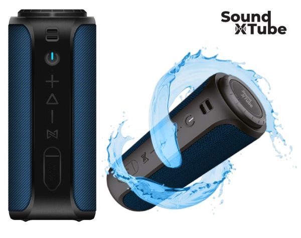 Портативна акустична система 2E SoundXTube 30Вт, ВТ 5.0, MP3, TWS, IPX7, Синій