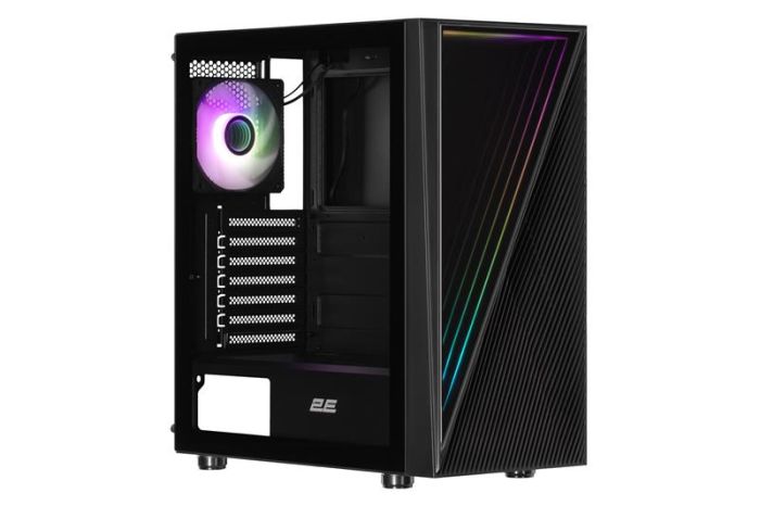 Корпус 2E GAMING Infinity G205A без БЖ 2xUSB3.0, 1xUSBType-C, 1x120мм ARGB, 2x120мм, VGA 345мм, LCS ready, TG Side Panel, ATX, чорний