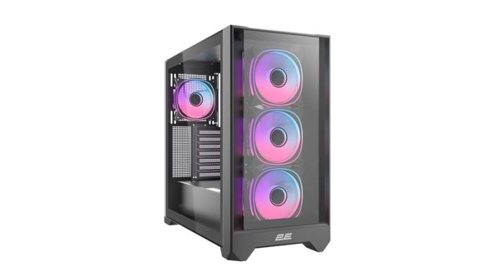 Корпус 2E GAMING Dominator Pro G2302B без БЖ 2xUSB3.0, 1xUSBType-C, 4x120мм ARGB, VGA 380мм, LCS ready, контролер з пультом, TG Side Panel, TG/Mesh Front panel,